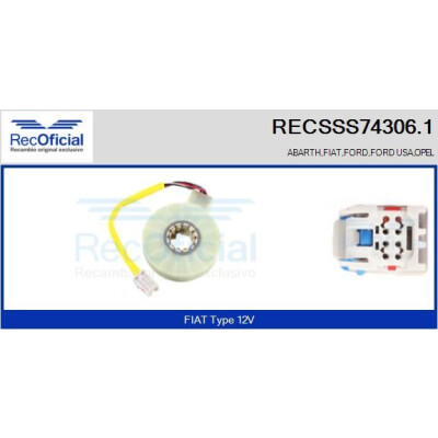 Capteur d'angle de braquage RECOFICIAL RECSSS74306.1