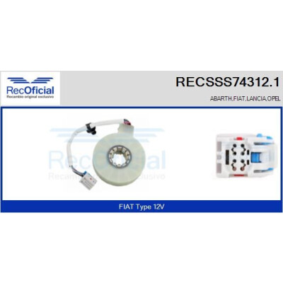 Capteur d'angle de braquage RECOFICIAL RECSSS74312.1
