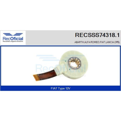 Capteur d'angle de braquage RECOFICIAL RECSSS74318.1