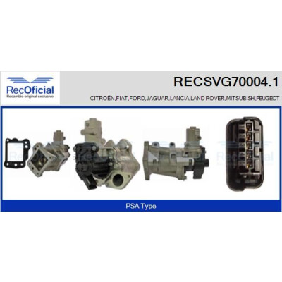 Vanne EGR RECOFFICIAL RECSVG70004.1