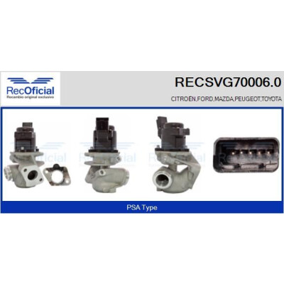 Vanne EGR RECOFFICIAL RECSVG70006.0