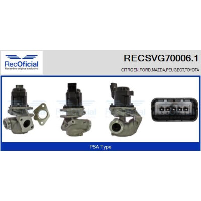 Vanne EGR RECOFFICIAL RECSVG70006.1