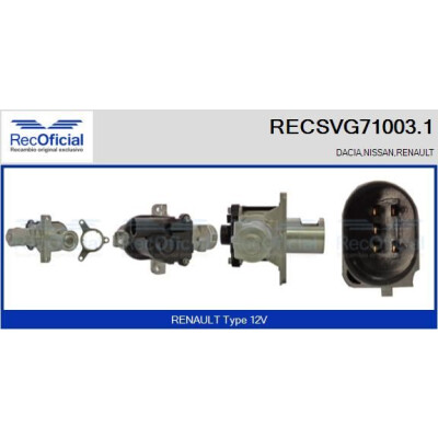 Vanne EGR RECOFFICIAL RECSVG71003.1