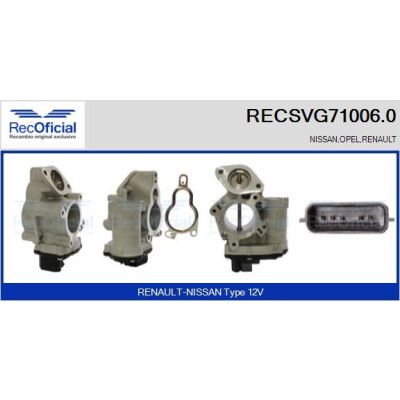 Vanne EGR RECSVG71006.0