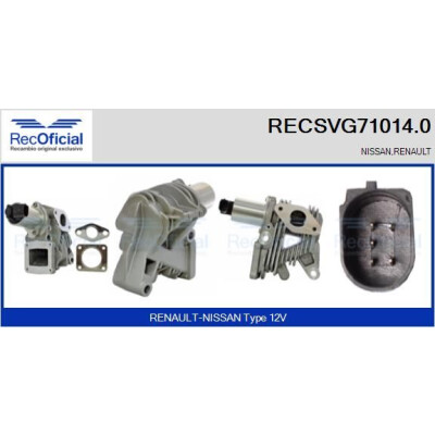 Vanne EGR RECOFFICIAL RECSVG71014.0