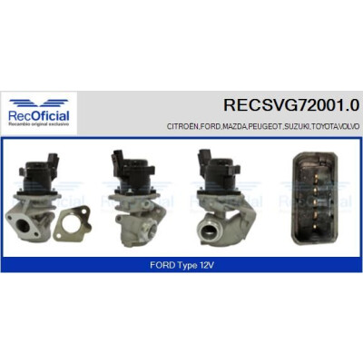 Vanne EGR RECOFFICIAL RECSVG72001.0