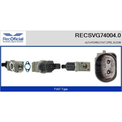 Vanne EGR RECOFFICIAL RECSVG74004.0