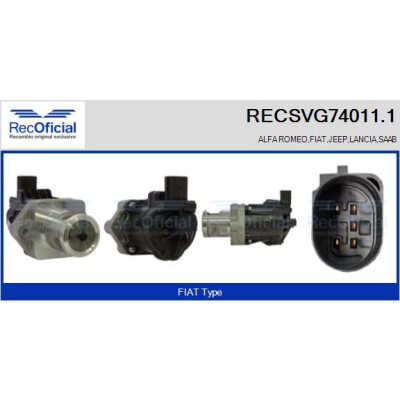 Vanne EGR RECOFFICIAL RECSVG74011.1