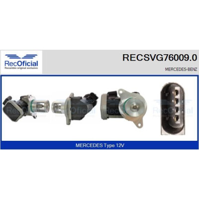 Vanne EGR RECOFFICIAL RECSVG76009.0