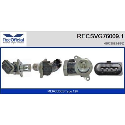 Vanne EGR RECOFFICIAL RECSVG76009.1
