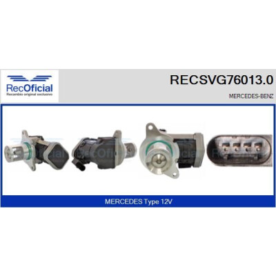 Vanne EGR RECOFFICIAL RECSVG76013.0