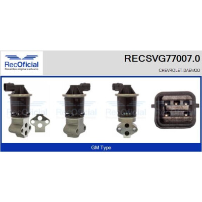 Vanne EGR RECOFFICIAL RECSVG77007.0