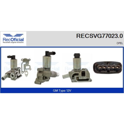 Vanne EGR RECOFFICIAL RECSVG77023.0