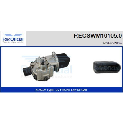 Moteur d'essuie-glace RECOOFFICIAL RECSWM10105.0