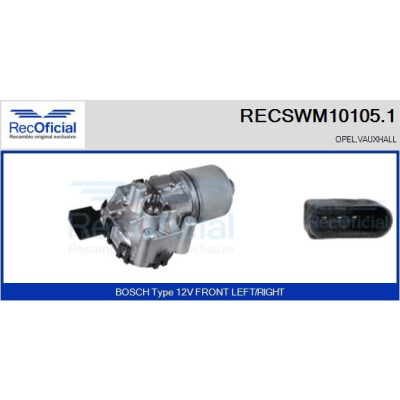Moteur d'essuie-glace RECOOFFICIAL RECSWM10105.1