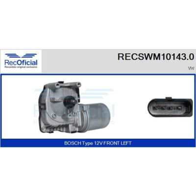 Moteur d'essuie-glace RECOOFFICIAL RECSWM10143.0