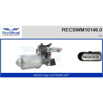 Moteur d'essuie-glace RECOOFFICIAL RECSWM10146.0
