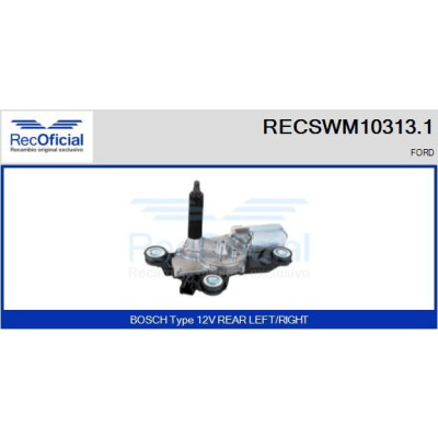 Moteur d'essuie-glace RECOOFFICIAL RECSWM10313.1