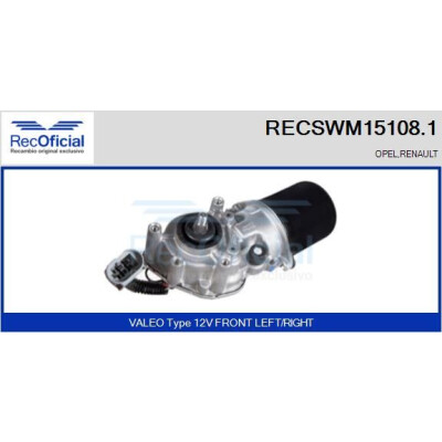 Moteur d'essuie-glace RECOOFFICIAL RECSWM15108.1
