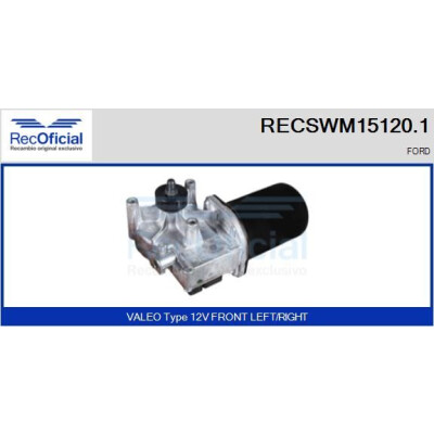 Moteur d'essuie-glace RECOOFFICIAL RECSWM15120.1