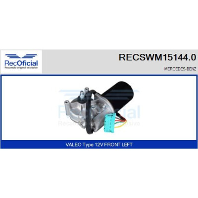 Moteur d'essuie-glace RECOOFFICIAL RECSWM15144.0