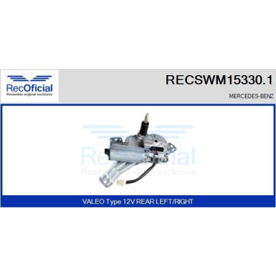 Moteur d'essuie-glace RECOOFFICIAL RECSWM15330.1