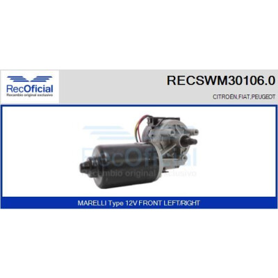Moteur d'essuie-glace RECOOFFICIAL RECSWM30106.0