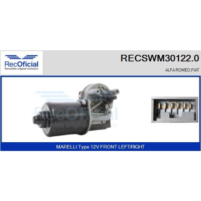 Moteur d'essuie-glace RECOOFFICIAL RECSWM30122.0