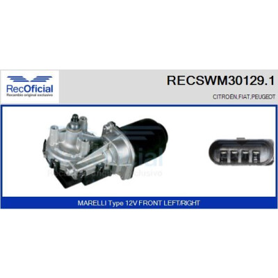 Moteur d'essuie-glace RECOOFFICIAL RECSWM30129.1