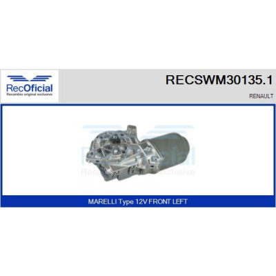 Moteur d'essuie-glace RECOOFFICIAL RECSWM30135.1