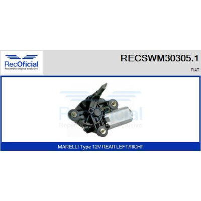 Moteur d'essuie-glace RECOOFFICIAL RECSWM30305.1