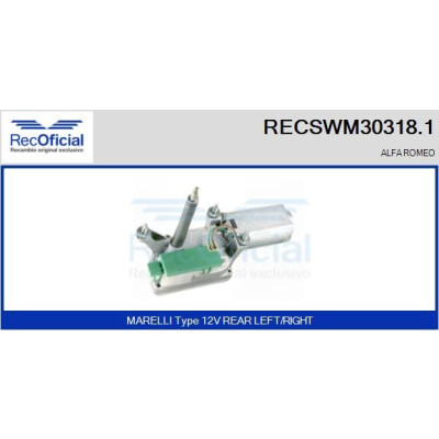 Moteur d'essuie-glace RECOOFFICIAL RECSWM30318.1