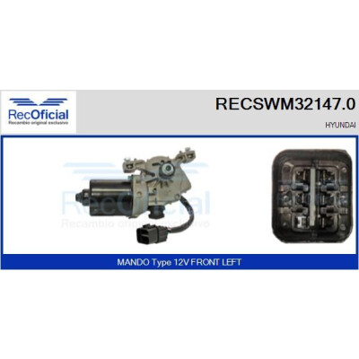 Moteur d'essuie-glace RECOOFFICIAL RECSWM32147.0