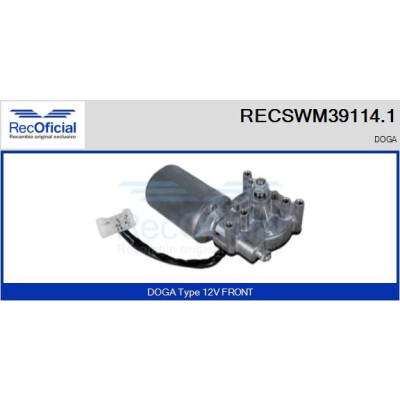 Moteur d'essuie-glace RECOFICIAL RECSWM39114.1