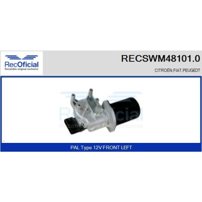 Moteur d'essuie-glace RECOOFFICIAL RECSWM48101.0