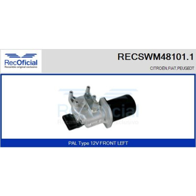 Moteur d'essuie-glace RECOOFFICIAL RECSWM48101.1
