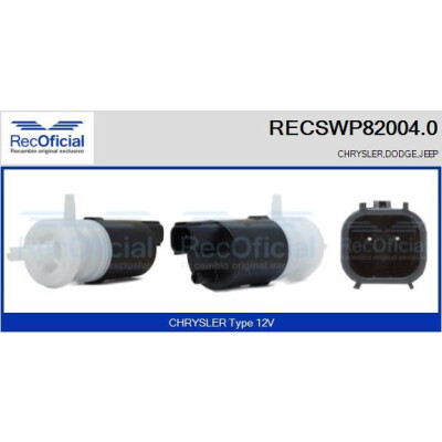 Pompe à eau pour lave-glace RECOOFFICIAL RECSWP82004.0