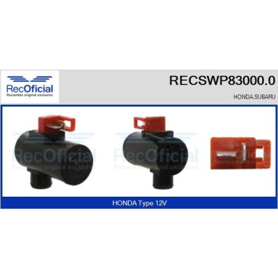 Pompe à eau pour lave-glace RECOOFFICIAL RECSWP83000.0