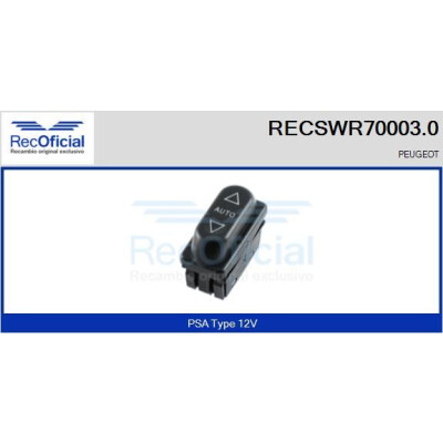 Interrupteur de fenêtre RECOFICIAL RECSWR70003.0