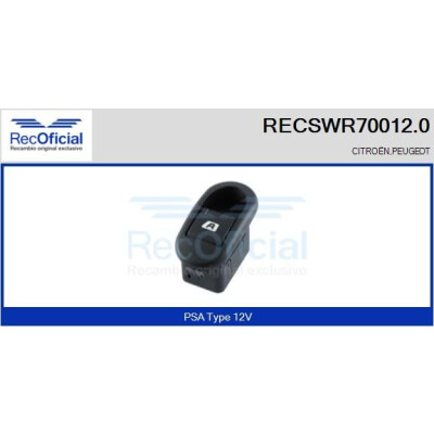 Interrupteur de fenêtre RECOFICIAL RECSWR70012.0