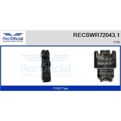 Interrupteur de fenêtre RECOFICIAL RECSWR72043.1