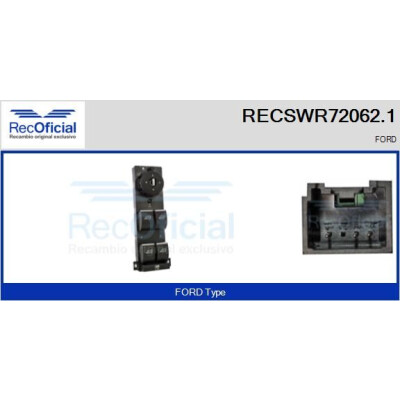 Interrupteur de fenêtre RECOFICIAL RECSWR72062.1