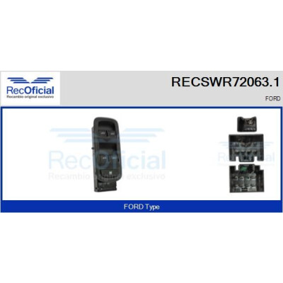 Interrupteur de fenêtre RECOFICIAL RECSWR72063.1