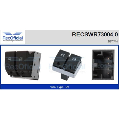 Interrupteur de fenêtre RECOFICIAL RECSWR73004.0
