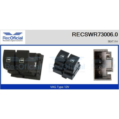 Interrupteur de fenêtre RECOFICIAL RECSWR73006.0