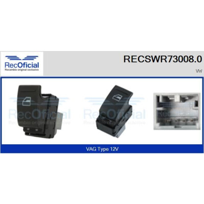 Interrupteur de fenêtre RECOFICIAL RECSWR73008.0