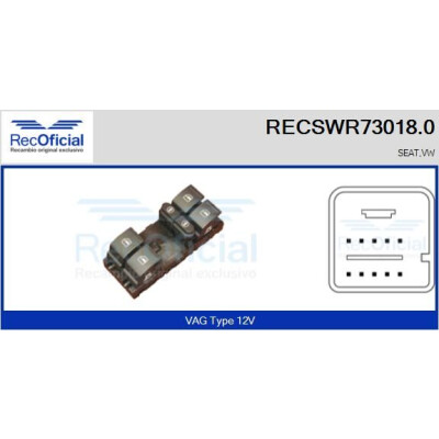 Interrupteur de fenêtre RECOFICIAL RECSWR73018.0