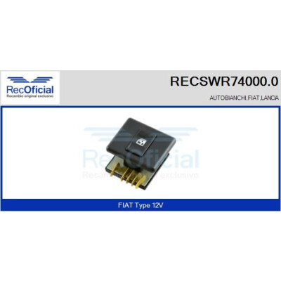 Interrupteur de fenêtre RECOFICIAL RECSWR74000.0