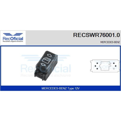 Interrupteur de fenêtre RECOFICIAL RECSWR76001.0