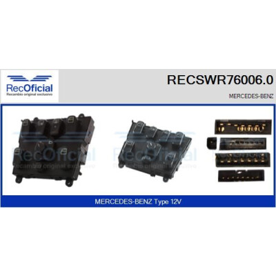 Interrupteur de fenêtre RECOFICIAL RECSWR76006.0